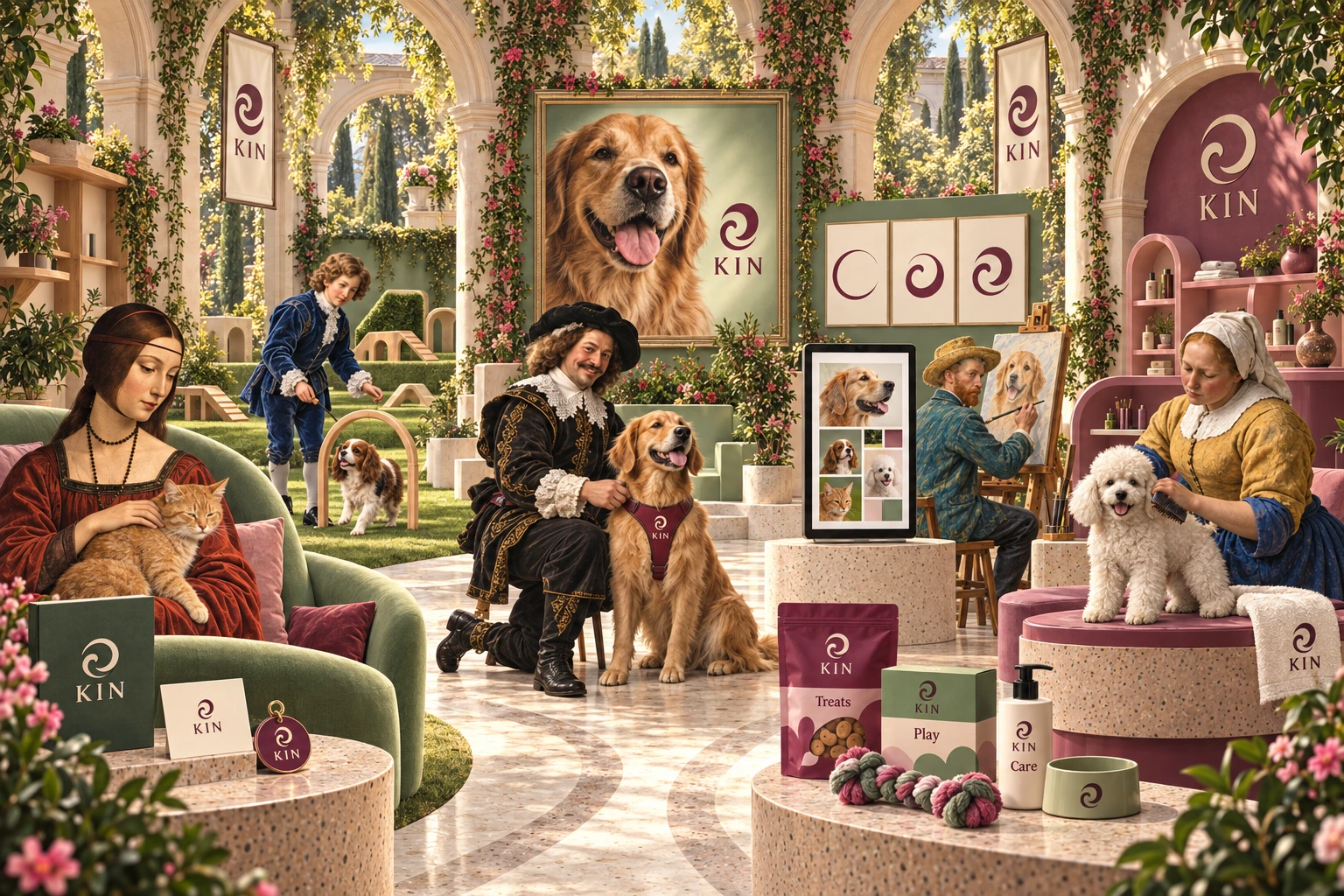 Pet care concept room