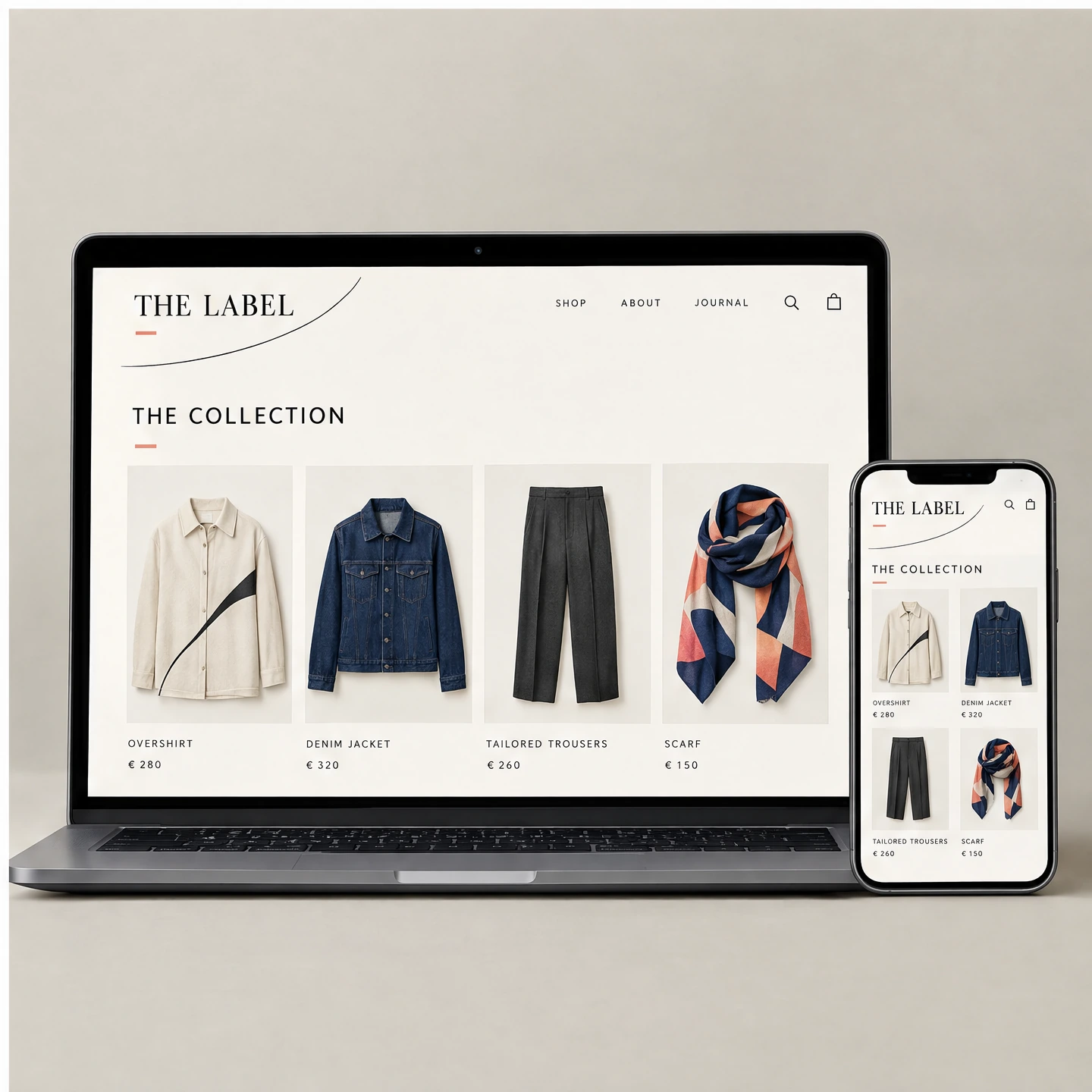 THE LABEL Storefront concept concept