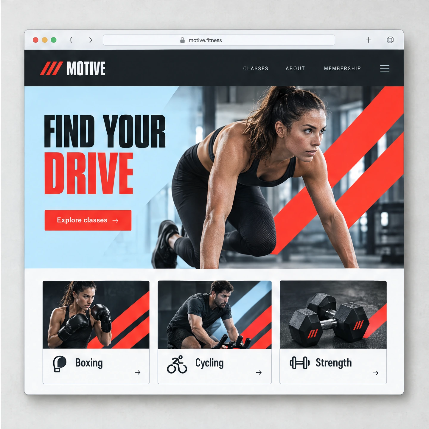 MOTIVE Class website concept concept
