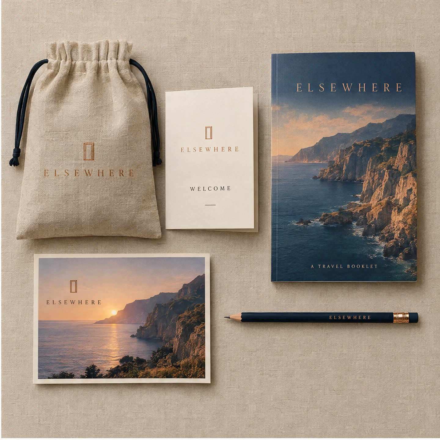 ELSEWHERE Guest materials concept