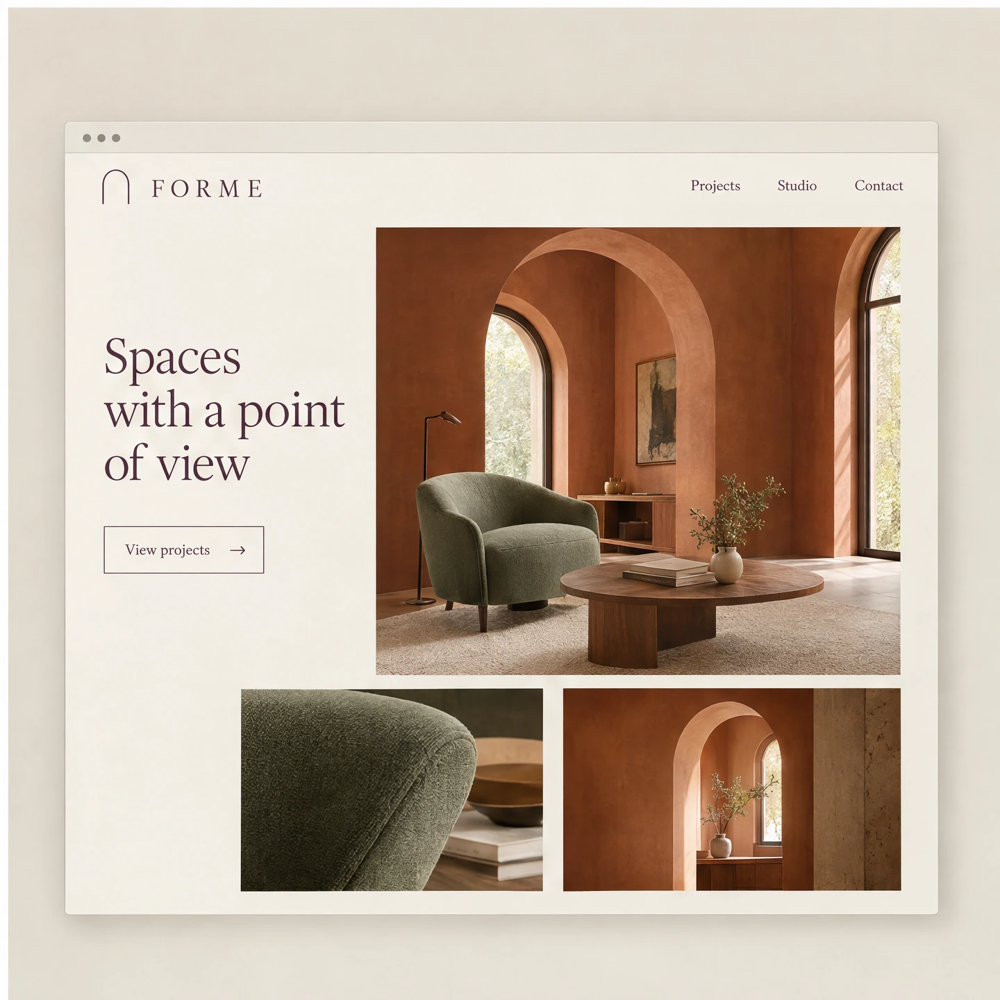 FORME Project website concept concept