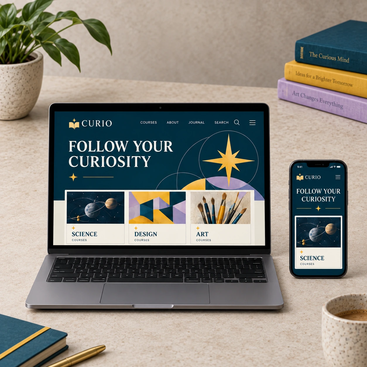 CURIO Course website concept concept