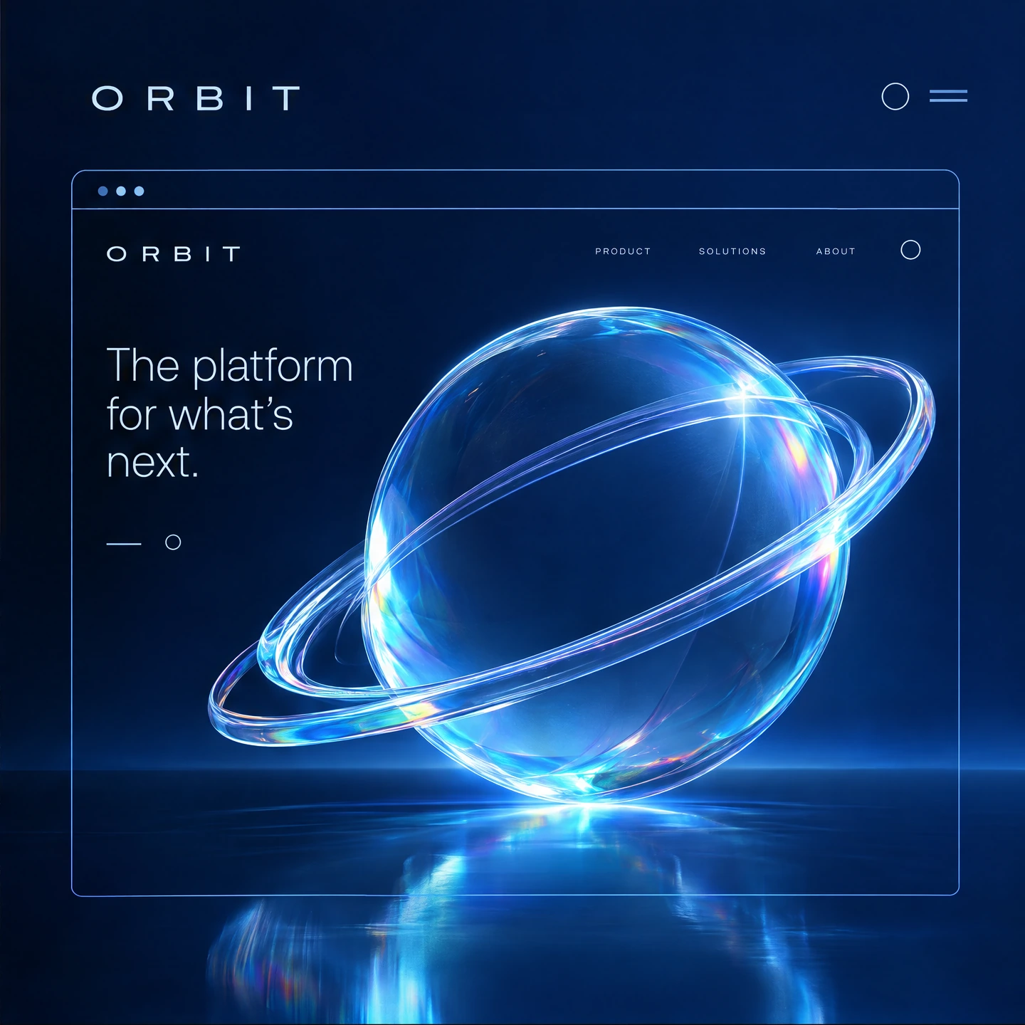 ORBIT: fictional technology concept, luminous / futuristic art direction