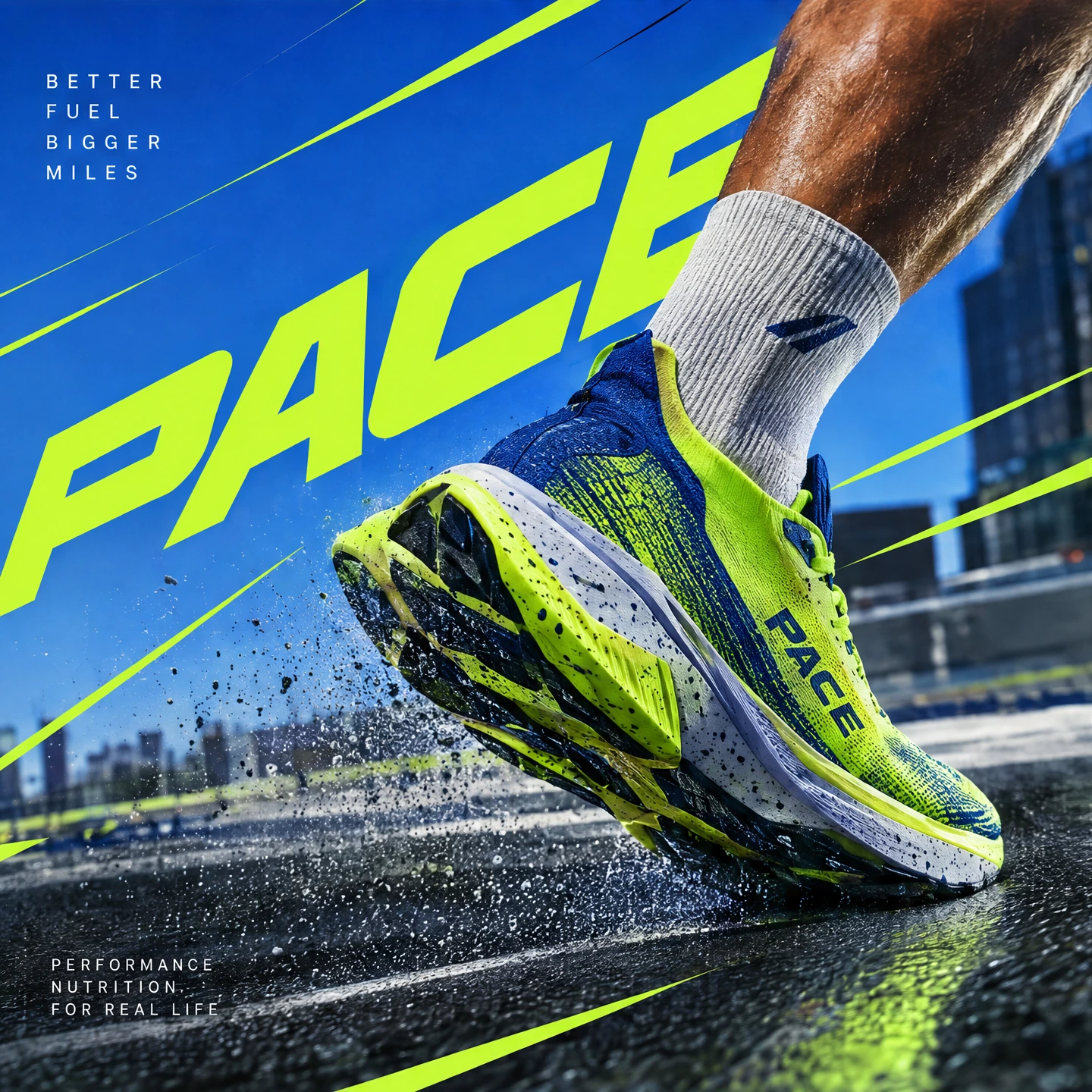 PACE: fictional sport & performance concept, electric / kinetic art direction