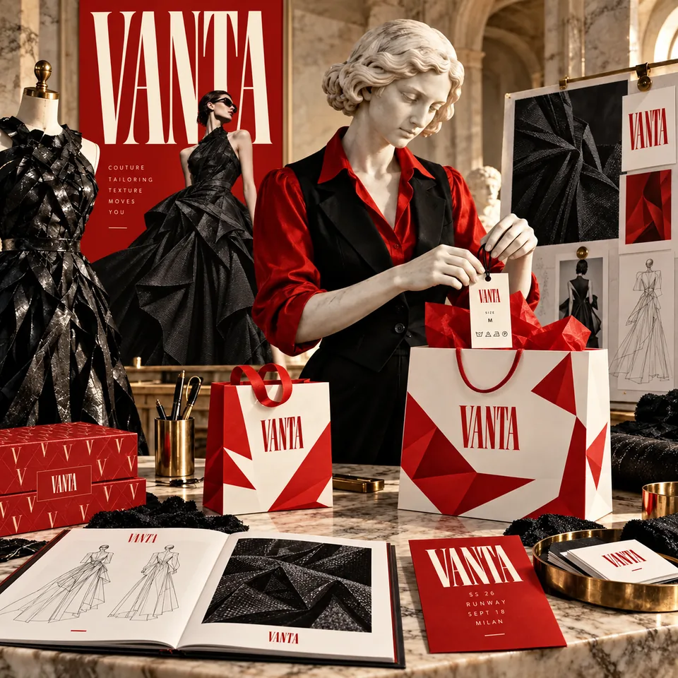 Marble Renaissance designer creating the VANTA fashion identity